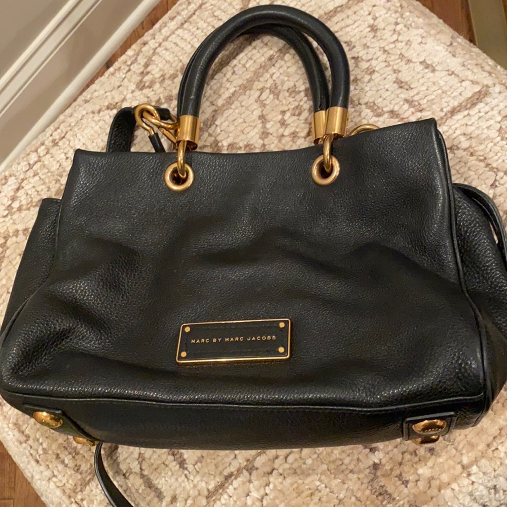 Marc By Marc Jacobs Black Leather Carry Satchel